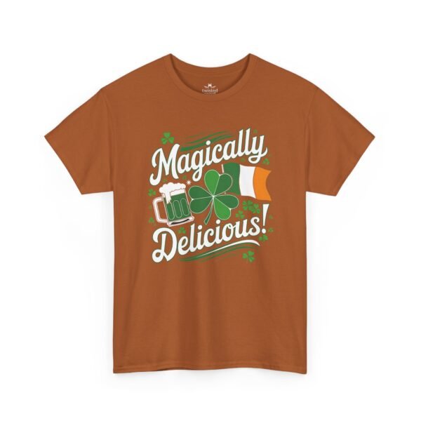 St. Patrick's Day T-Shirt — "Magically Delicious!" Shamrock Beer Tee