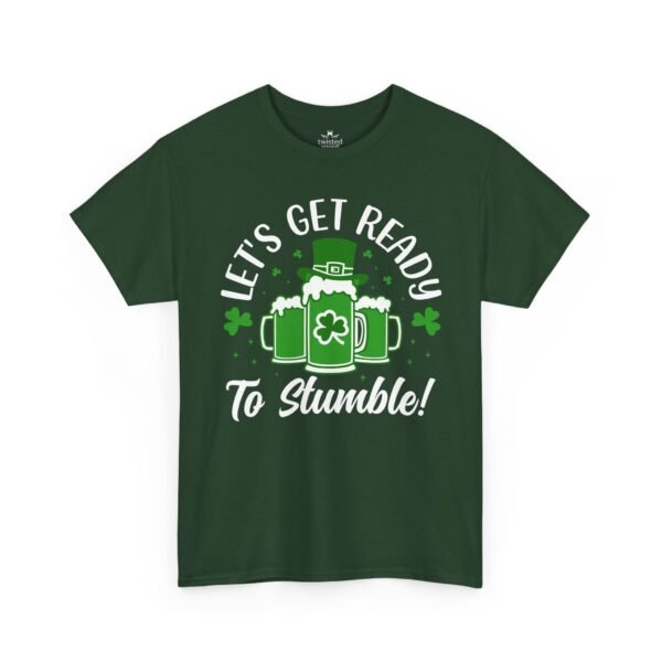 St. Patrick's Day Tee - "Let's Get Ready To Stumble" Beer & Shamrock Graphic