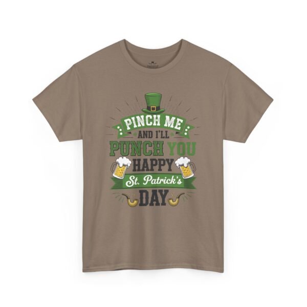 St. Patrick's Day Tee - "Pinch Me and I'll Punch You Happy" Funny Irish Drinking Shirt