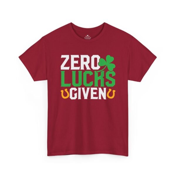 Zero Lucks Given T-Shirt — Funny St. Patrick’s Day Shamrock Tee