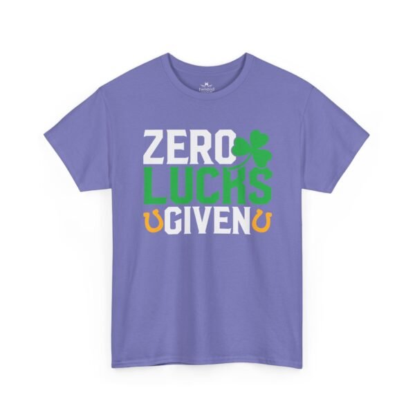 Zero Lucks Given T-Shirt — Funny St. Patrick’s Day Shamrock Tee
