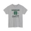 Shenanigans Social Club T‑Shirt — Plaid Shamrock St. Patrick’s Day Tee