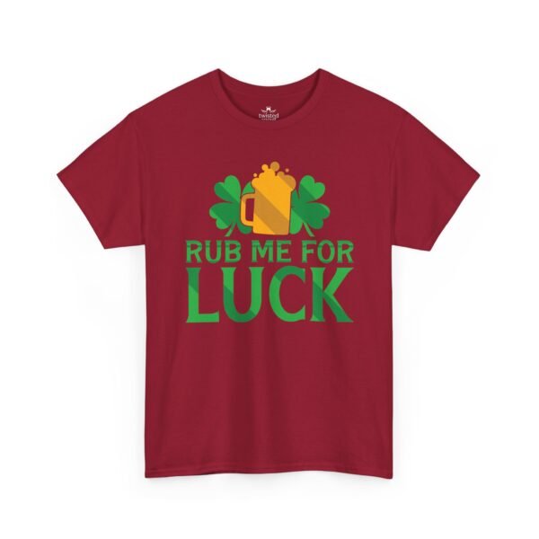 Rub Me For Luck T-Shirt — Funny St. Patrick’s Day Shamrock & Pot of Gold Tee