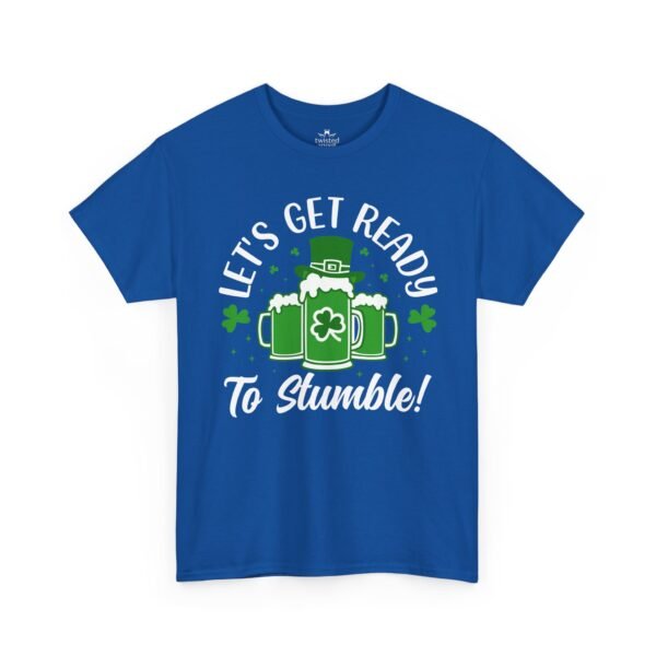 St. Patrick's Day Tee - "Let's Get Ready To Stumble" Beer & Shamrock Graphic