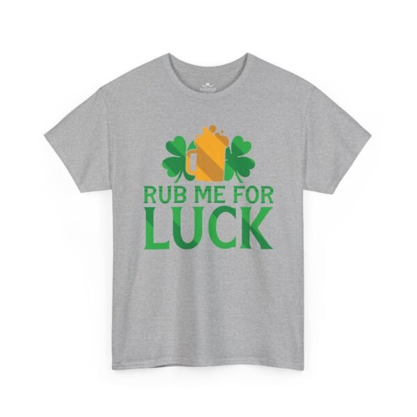 Rub Me For Luck T-Shirt — Funny St. Patrick’s Day Shamrock & Pot of Gold Tee