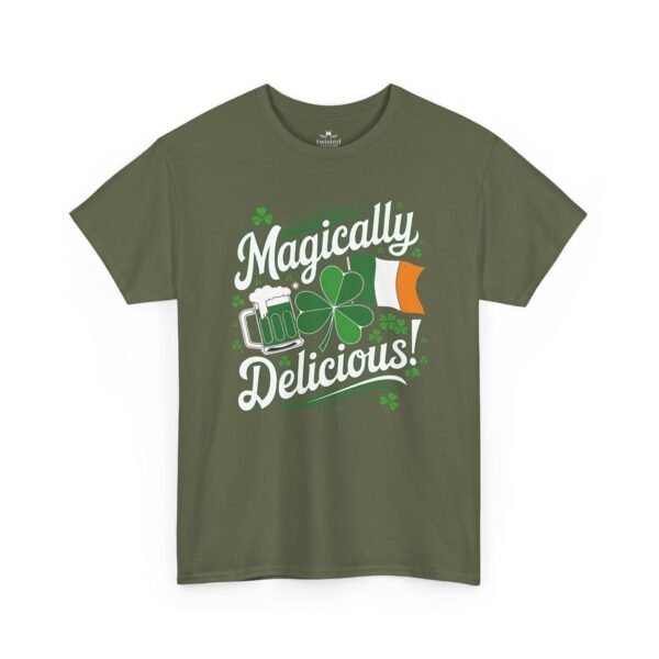 St. Patrick's Day T-Shirt — "Magically Delicious!" Shamrock Beer Tee