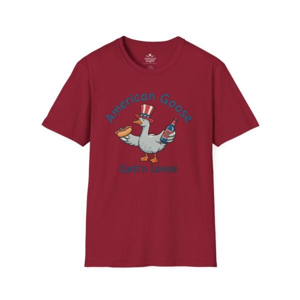10072811782557366641_2048.jpeg Patriotic American Goose 'Gett'n Loose' T-Shirt
