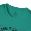 Stay Feral Raccoon T-Shirt — "Freedom Is Overrated" Patriotic Funny Tee