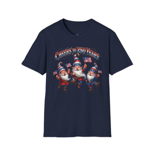10287999534866578532_2048.jpeg Patriotic Gnomes T-Shirt — "Cheers to 250 Years" Vintage 4th of July Graphic Tee