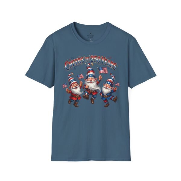 10378479178086033868_2048.jpeg Patriotic Gnomes T-Shirt — "Cheers to 250 Years" Vintage 4th of July Graphic Tee