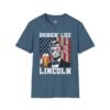 10415308995608845218_2048.jpeg Drinkin' Like Lincoln T-Shirt – Patriotic Abe Lincoln Beer Graphic Tee for 4th of July & Parties