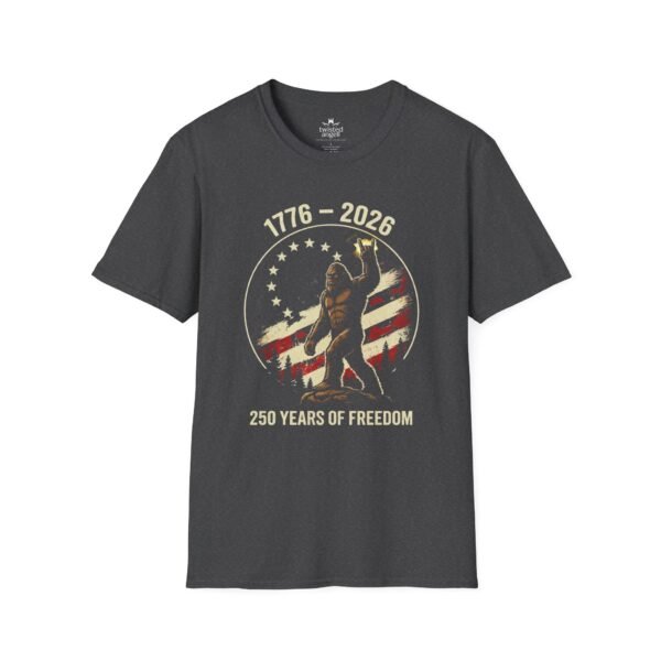 1776–2026 250 Years of Freedom T-Shirt — Patriotic American Flag Bigfoot Design