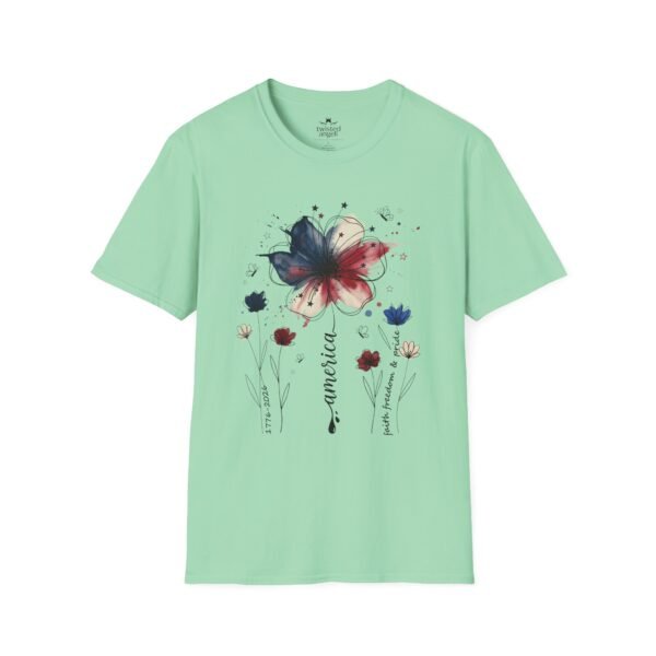 10631852498876456406_2048.jpeg Patriotic Boho Watercolor Flower T‑Shirt — America Floral Graphic Tee