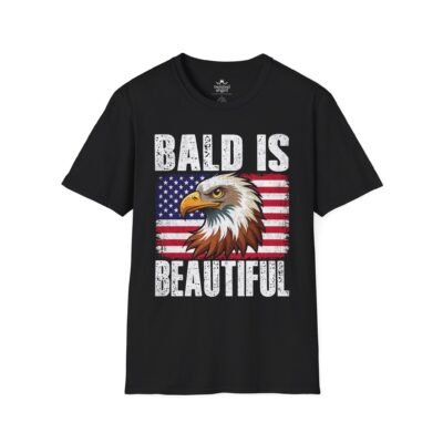 10766845278109520003_2048.jpeg Bald Is Beautiful Eagle T-Shirt — American Flag Patriotic Shirt for Bald Pride