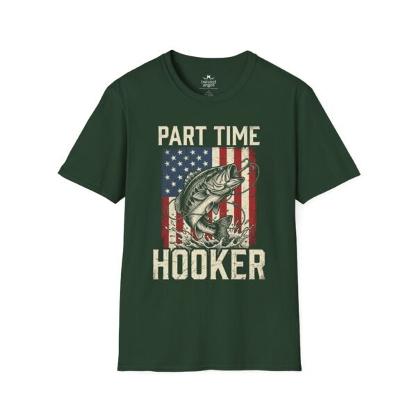 11151694139795571564_2048.jpeg Part Time Hooker Fishing T-Shirt — Patriotic Bass Angler Tee