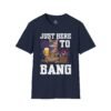 11159503714205020557_2048.jpeg Just Here to Bang T-Shirt — Funny Patriotic Cat Beer 4th of July Tee