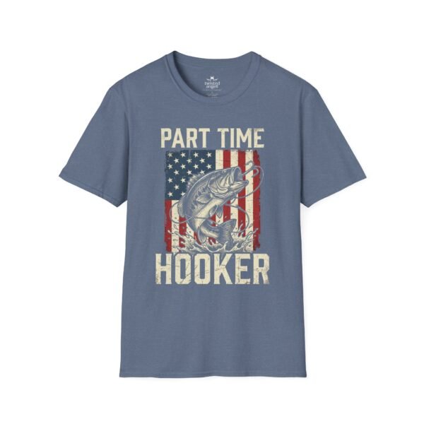 11350286568034360850_2048.jpeg Part Time Hooker Fishing T-Shirt — Patriotic Bass Angler Tee