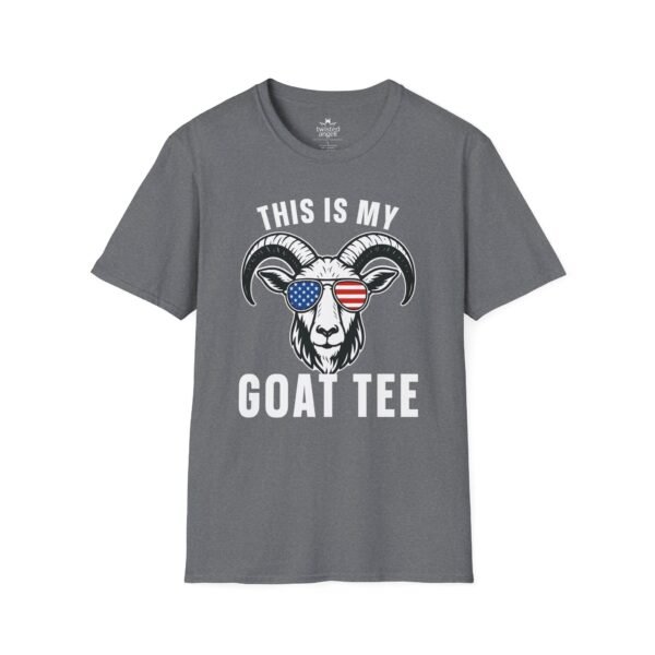 11455839402293059393_2048.jpeg This Is My Goat Tee T-Shirt – American Flag Sunglasses Graphic
