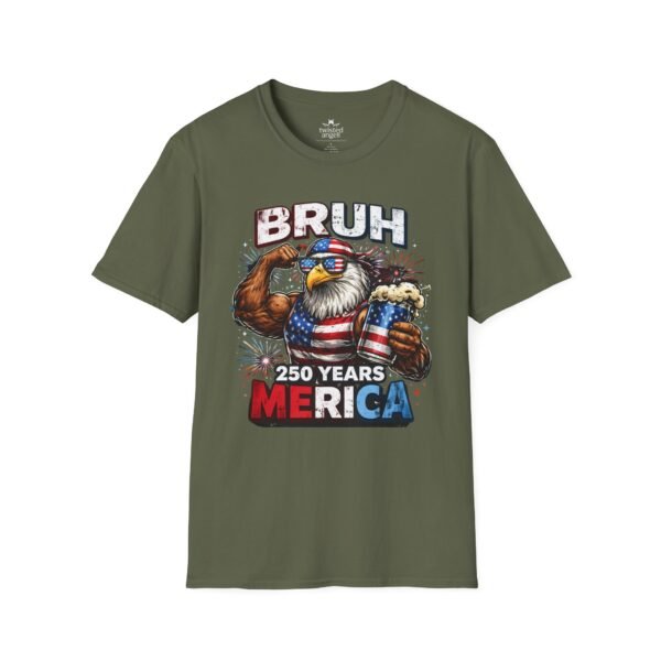 Bruh 250 Years ‘Merica T-Shirt — Patriotic Eagle Beer Graphic Tee