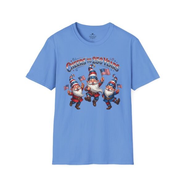 118926124583553547_2048.jpeg Patriotic Gnomes T-Shirt — "Cheers to 250 Years" Vintage 4th of July Graphic Tee