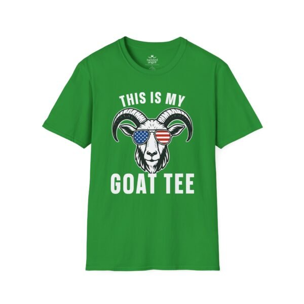 1207694828452733540_2048.jpeg This Is My Goat Tee T-Shirt – American Flag Sunglasses Graphic