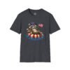 Patriotic Raccoon Pool Float T-Shirt — Cute 4th of July American Flag Tee