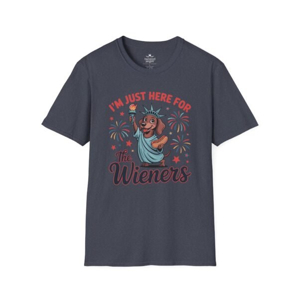 'I'm Just Here for the Wieners' Dachshund Patriotic T-Shirt