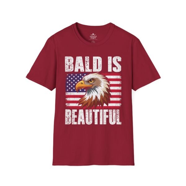 12813661950393934303_2048.jpeg Bald Is Beautiful Eagle T-Shirt — American Flag Patriotic Shirt for Bald Pride