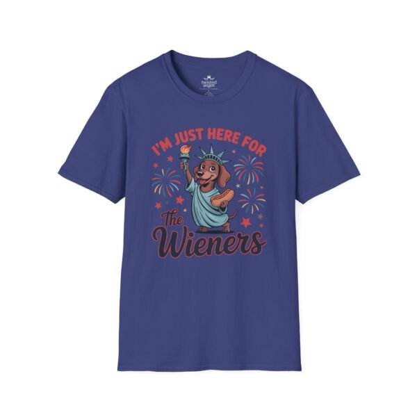 'I'm Just Here for the Wieners' Dachshund Patriotic T-Shirt