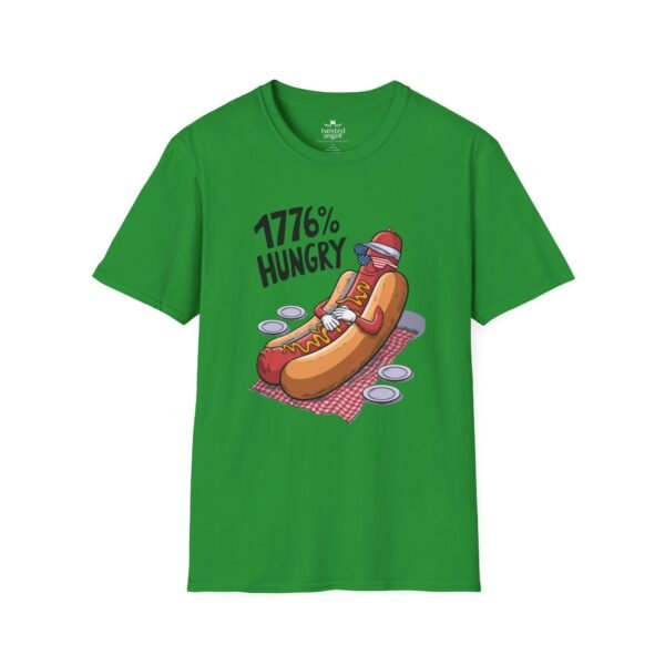 1336042160962761889_2048.jpeg 1776% Hungry Hot Dog T-Shirt — Funny Patriotic BBQ Grill Tee