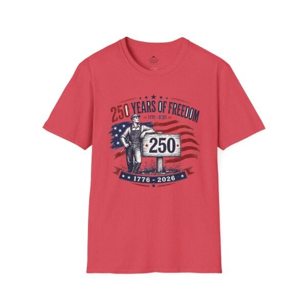 250 Years of Farmer Freedom T-Shirt — 1776–2026 Patriotic American Flag Tee