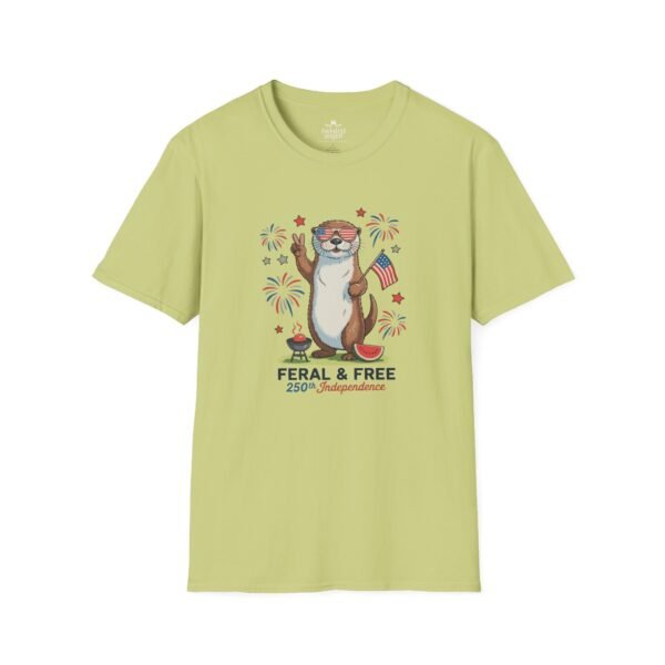 Patriotic Otter T-Shirt — "Feral & Free" Cute 4th of July Graphic Tee