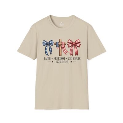 Patriotic 250th Anniversary T-Shirt – "Faith • Freedom • 250 Years 1776–2026"