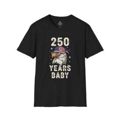 250 Years Baby Eagle T-Shirt – Patriotic American Flag Bald Eagle Tee for Independence Day & 4th of July
