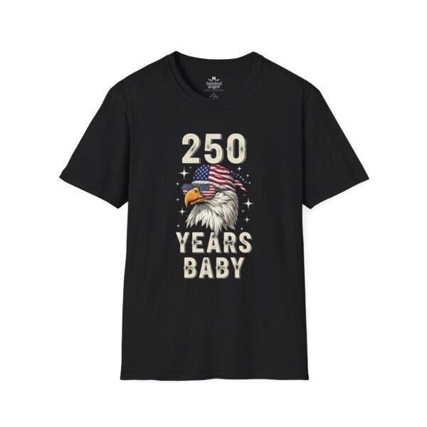 250 Years Baby Eagle T-Shirt – Patriotic American Flag Bald Eagle Tee for Independence Day & 4th of July