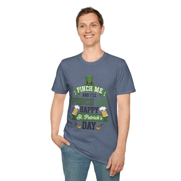 14004466213412818118_2048.jpeg St. Patrick's Day Tee - "Pinch Me and I'll Punch You Happy" Funny Irish Drinking Shirt