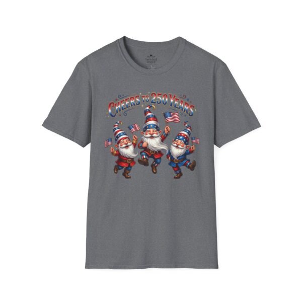 14345897416712818212_2048.jpeg Patriotic Gnomes T-Shirt — "Cheers to 250 Years" Vintage 4th of July Graphic Tee