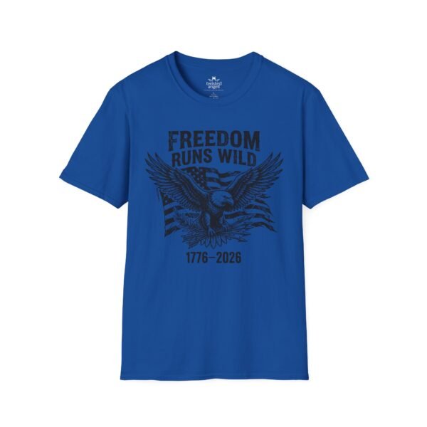 Freedom Runs Wild Eagle T-Shirt — 1776–2026 Patriotic Vintage Tee