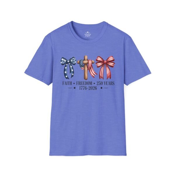 Patriotic 250th Anniversary T-Shirt – "Faith • Freedom • 250 Years 1776–2026"