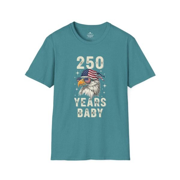 250 Years Baby Eagle T-Shirt – Patriotic American Flag Bald Eagle Tee for Independence Day & 4th of July