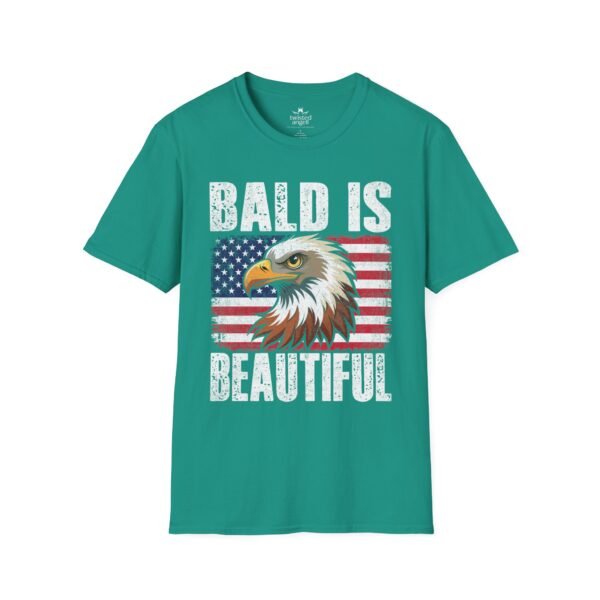 15238752240767135892_2048.jpeg Bald Is Beautiful Eagle T-Shirt — American Flag Patriotic Shirt for Bald Pride