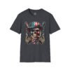 15543606706844884498_2048.jpeg Skull & Pistols American Flag T-Shirt — Patriotic Biker Skull Graphic Tee