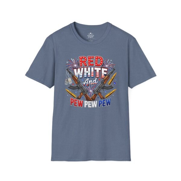 15810121293335249024_2048.jpeg Red White And Pew Pew Pew T-Shirt – Patriotic Firearm 4th of July Tee