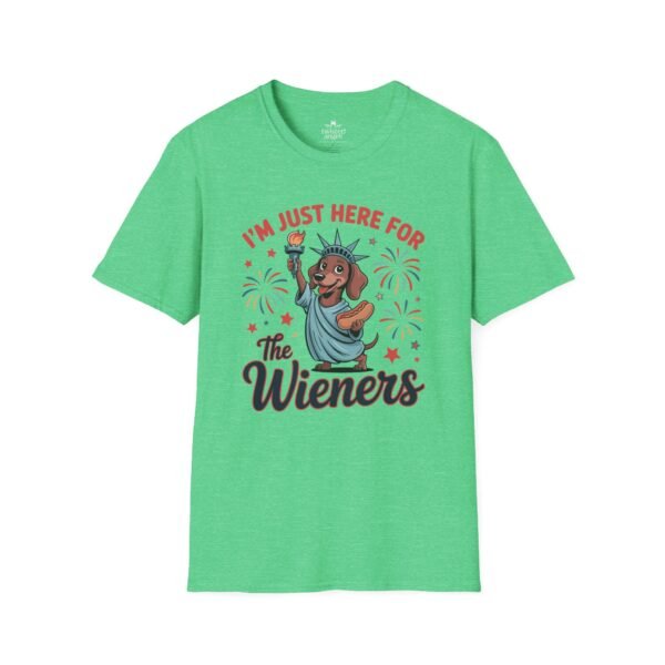 'I'm Just Here for the Wieners' Dachshund Patriotic T-Shirt