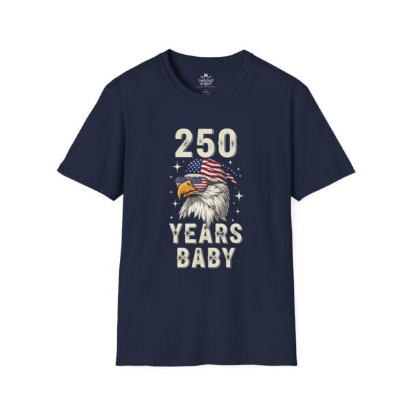 250 Years Baby Eagle T-Shirt – Patriotic American Flag Bald Eagle Tee for Independence Day & 4th of July