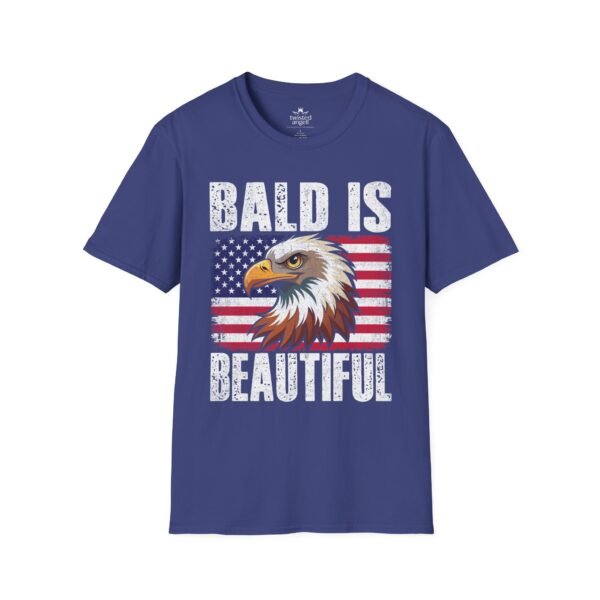 16300237661796217135_2048.jpeg Bald Is Beautiful Eagle T-Shirt — American Flag Patriotic Shirt for Bald Pride
