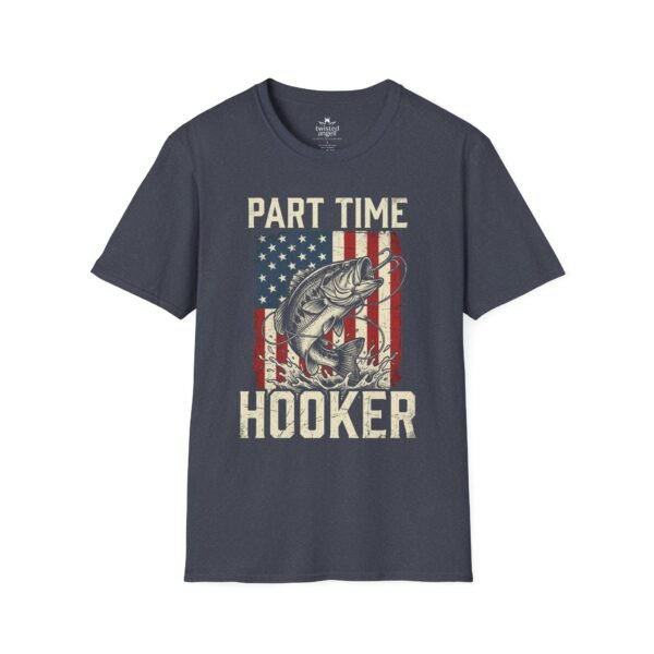 16434674197834432485_2048.jpeg Part Time Hooker Fishing T-Shirt — Patriotic Bass Angler Tee