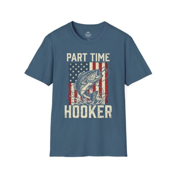 16478846683876170438_2048.jpeg Part Time Hooker Fishing T-Shirt — Patriotic Bass Angler Tee