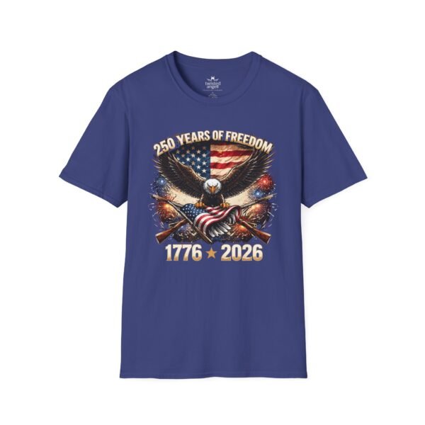 250 Years of Freedom T-Shirt — 1776–2026 Patriotic Eagle American Flag Tee
