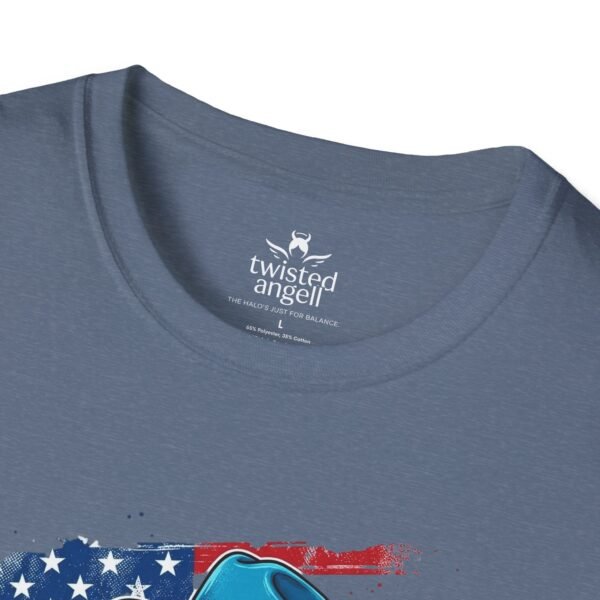 16589683460524804540_2048.jpeg Cowgirl Flag T-Shirt — "This One's For Toby" Patriotic Rodeo Tee